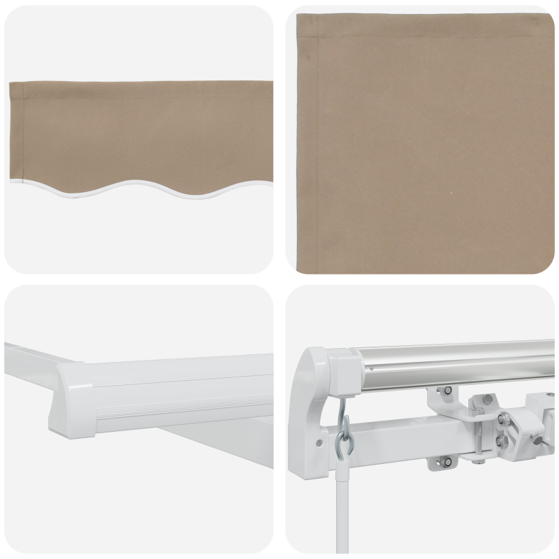 Manuelle Einziehbare Markise Beige 3x2,5m