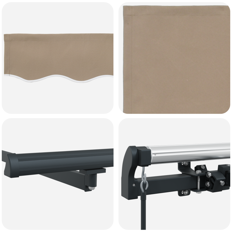 manuelle einziehbare Markise Beige 400x350 cm