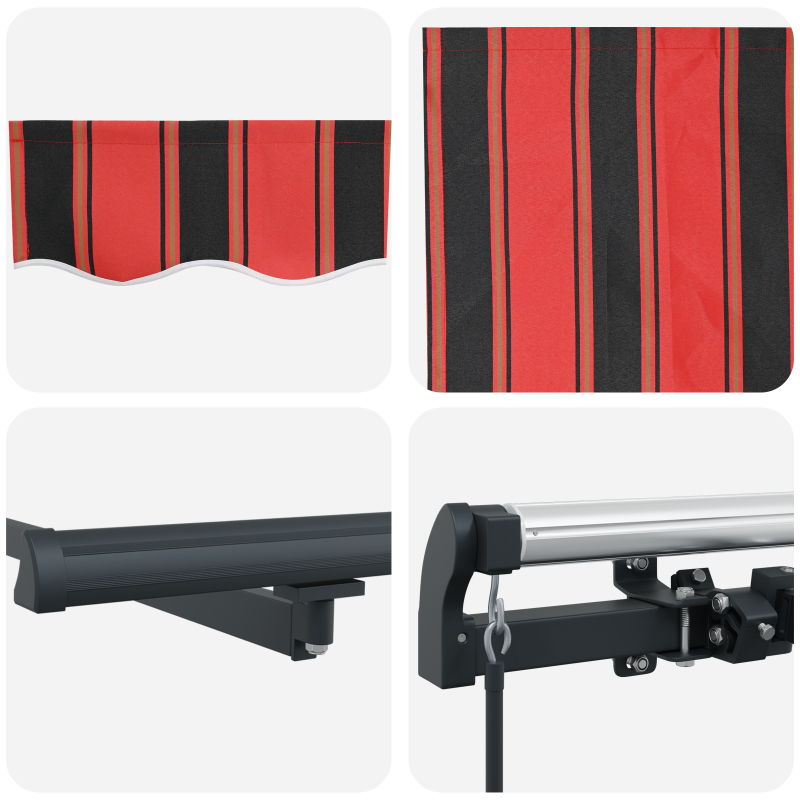 Manuelle einziehbare Markise Orange und Braun 450x300 cm