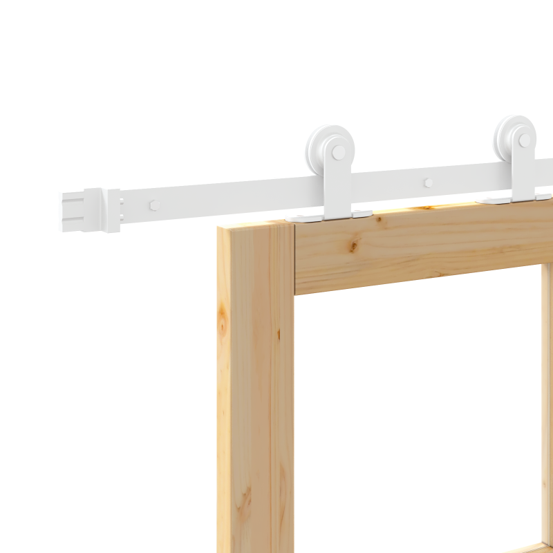 Schiebetür mit Beschlägen ORKDALaus Massivholz und Glas