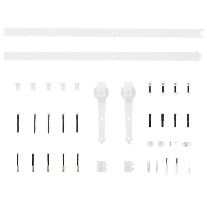 Schiebetür mit Hardware Set 61x198.5 cm aus massivem Kiefernholz