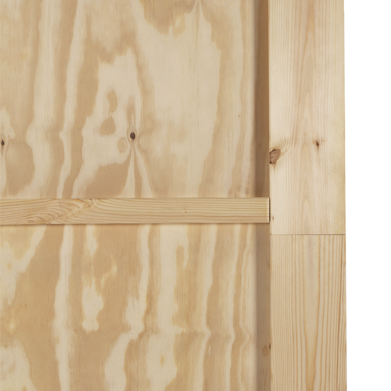 Schiebetür mit Beschlagset 86x211 cm aus massivem Kiefernholz
