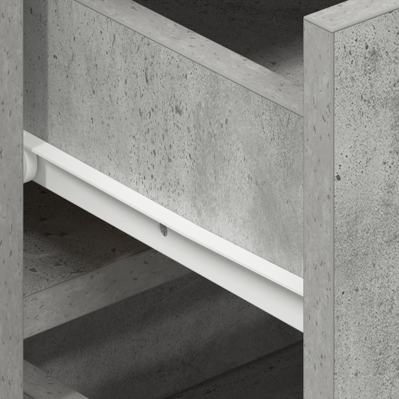 Sideboard Grau-Beton Holzwerkstoff 120 x 36 x 69 cm Stauraum