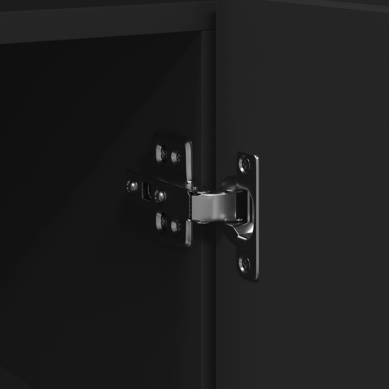 Sideboard Schwarz Engineered Wood 116 x 30 x 75 cm Rechteckig