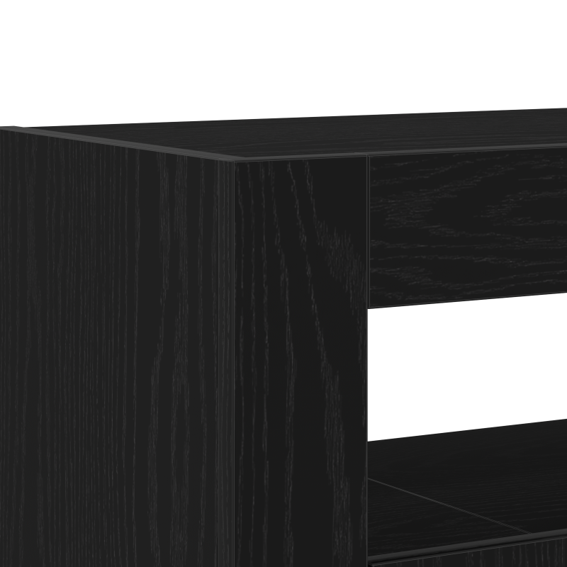 Sideboard Schwarz Eiche Technisches Holz 116 x 30 x 75 cm