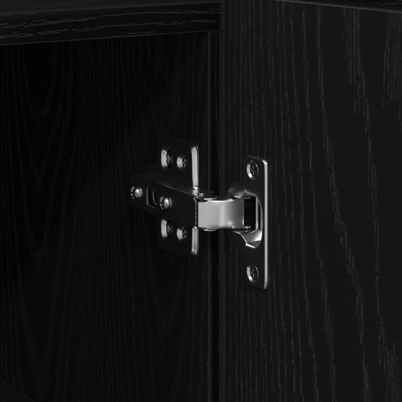 Sideboard Schwarz Eiche Technisches Holz 116 x 30 x 75 cm