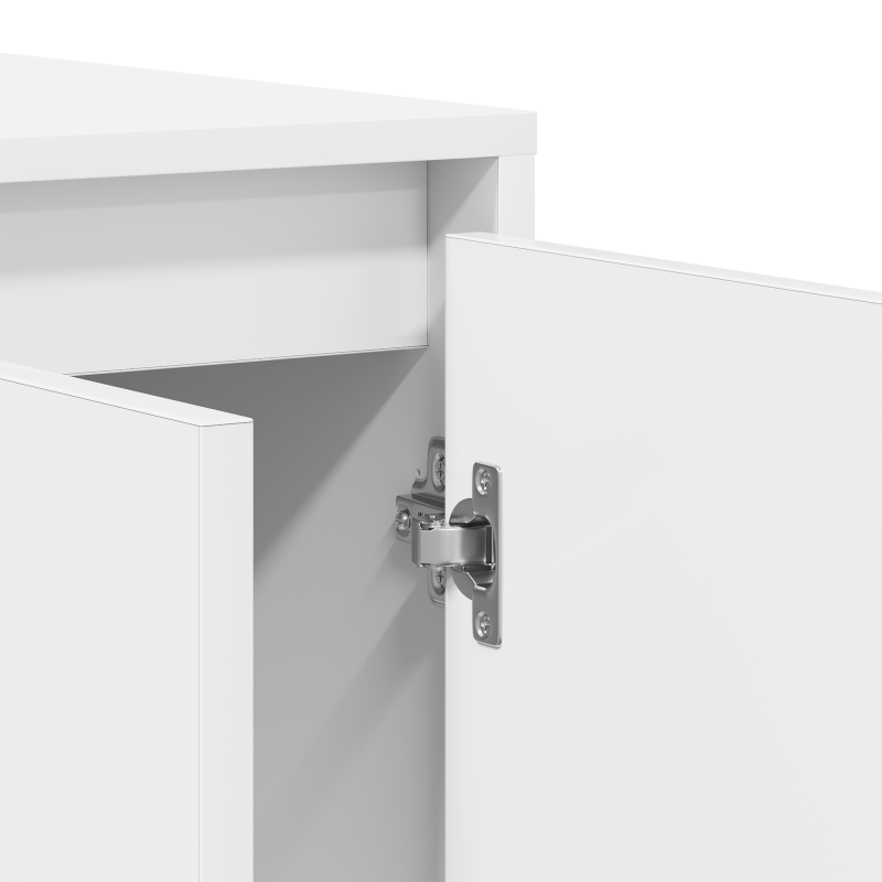 Weißes Sideboard Weiß Holz 135 x 41 x 75 cm Weißes Sideboard