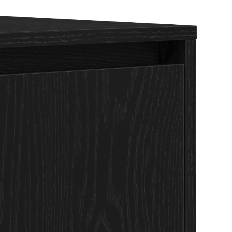 Sideboard Schwarz Eiche 120x41x75 cm Ingenieholzmöbel