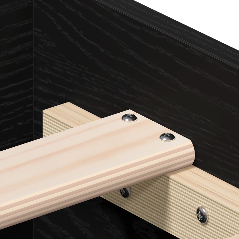Bettgestell mit Schubladen Schwarz Eiche 120x200 cm Holzwerkstoff