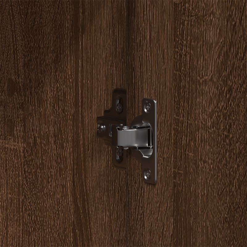 Kleiderschrank Braun Eiche 55x25x189 cm Holzwerkstoff