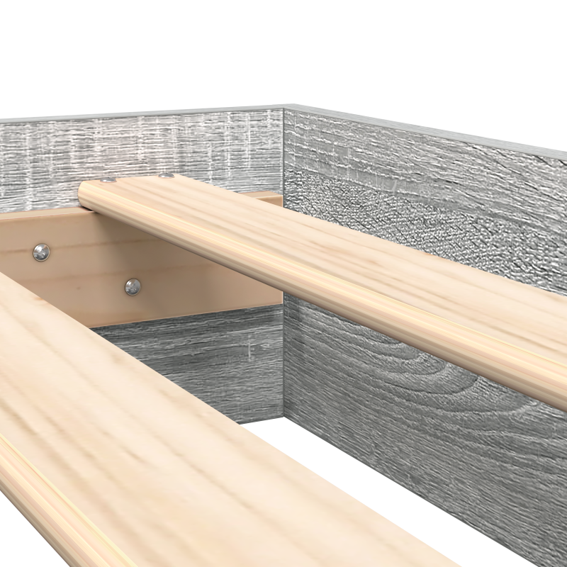 Regalbett Grau Sonoma 180x200 cm Holzwerkstoff