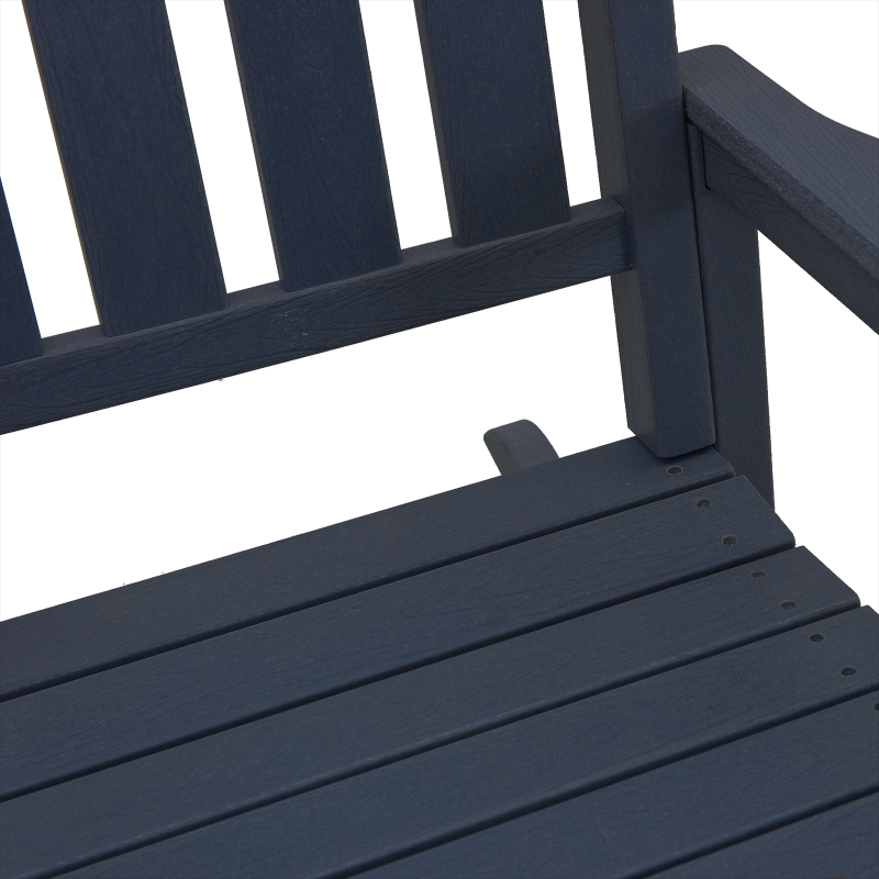 Garten Schaukelstühle 2 Stk Marineblau 70x92x107.5 cm HDPE