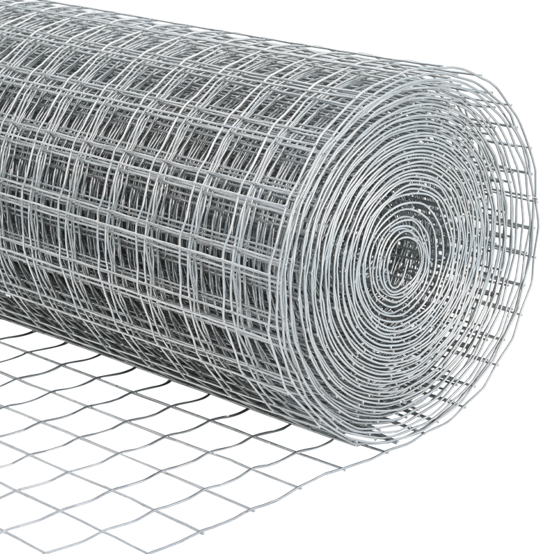 Euro Zaun mit 5 U Pfosten Silber 0,8x10 m Stahl