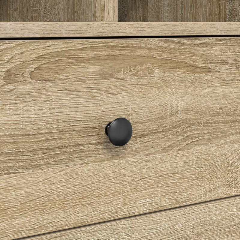 Schreibtisch mit Stauraum Sonoma Eiche Holzwerkstoff