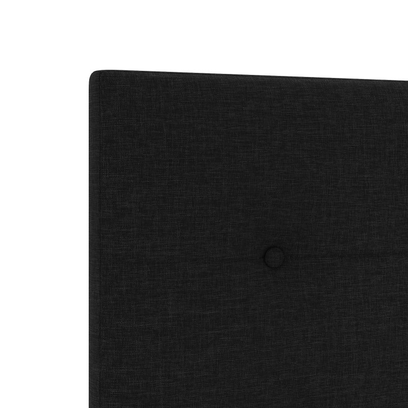 LED Kopfteil Knopfgepolstert Schwarz 100 cm Stoff