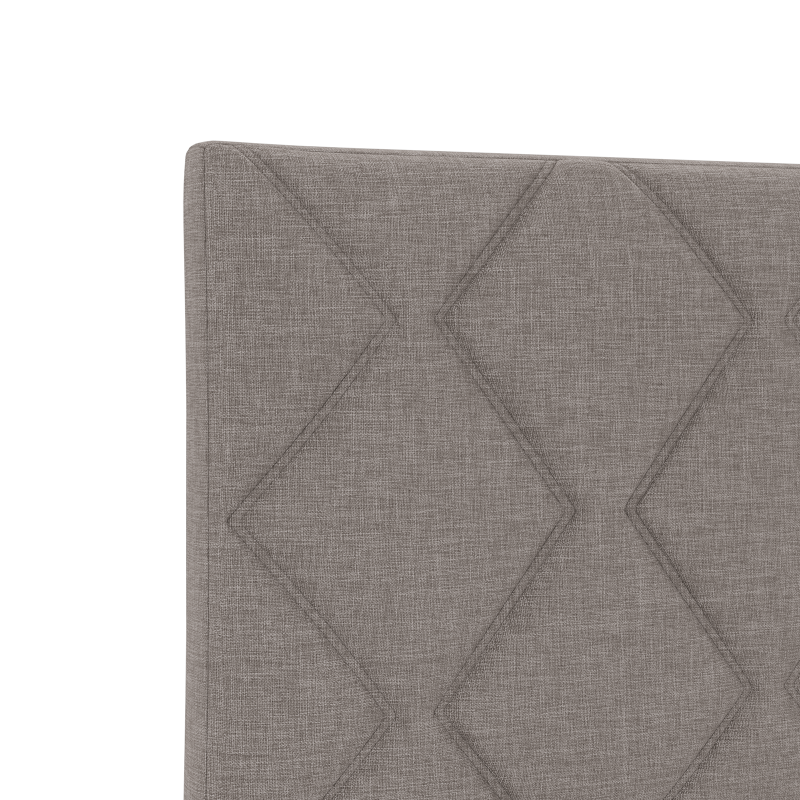 LED Kopfteil Diamantblock Design Taupe 80 cm Stoff