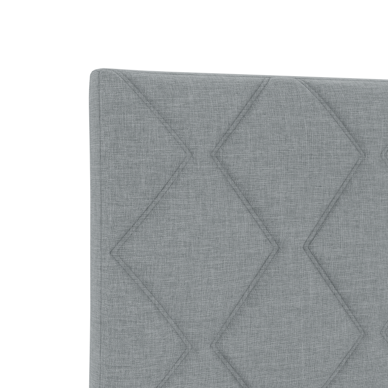 LED Kopfteil Diamantblock Design Hellgrau 90 cm Stoff