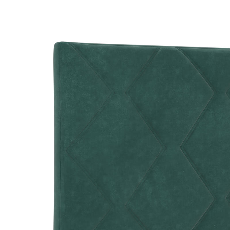 LED Kopfteil mit Diamantblockdesign Dunkelgrün 100 cm Samt
