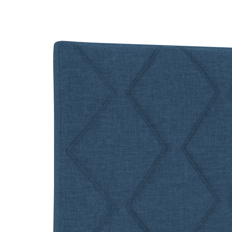 LED Kopfteil mit Diamantblockdesign Blau 144 cm Stoff