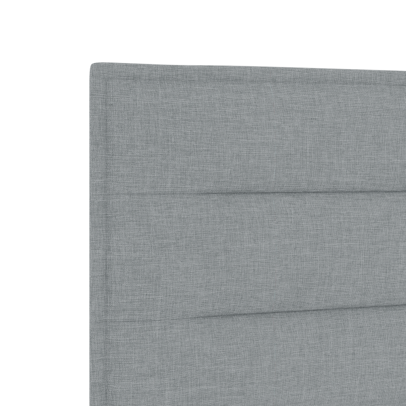 LED Kopfteil Linien Design Hellgrau 100 cm Stoff