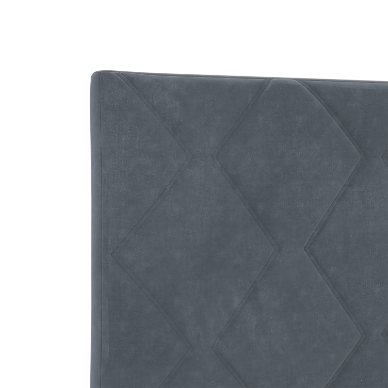 LED Kopfteil Diamantblock Design Dunkelgrau 200 cm Velvet