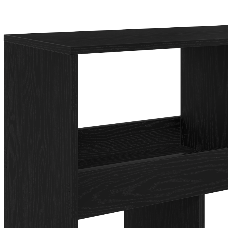 Raumteiler 2 Stück Schwarz Eiche 100x33x187,5 cm Holzwerkstoff