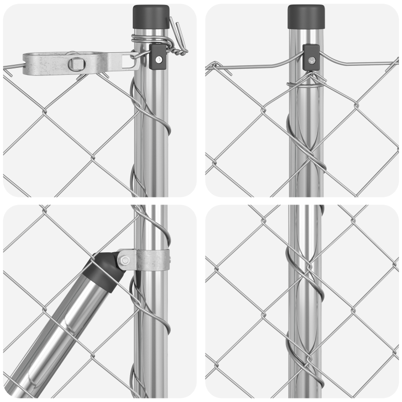 Kettenschalung Set aus 2 Verzinkter Stahl 25 x 0,8 m Robust