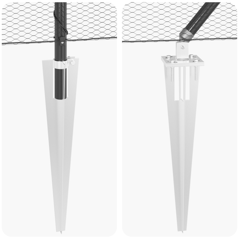 Sechseckzaun Grau 0,8x25 m Stahl