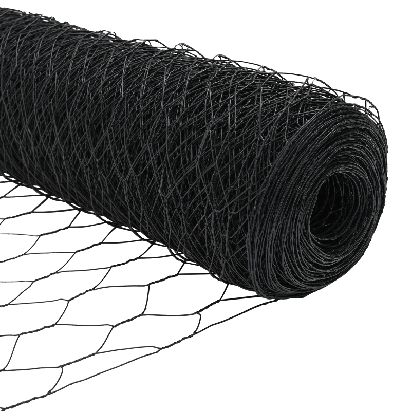 Sechseckzaun Grau 0,8x25 m Stahl