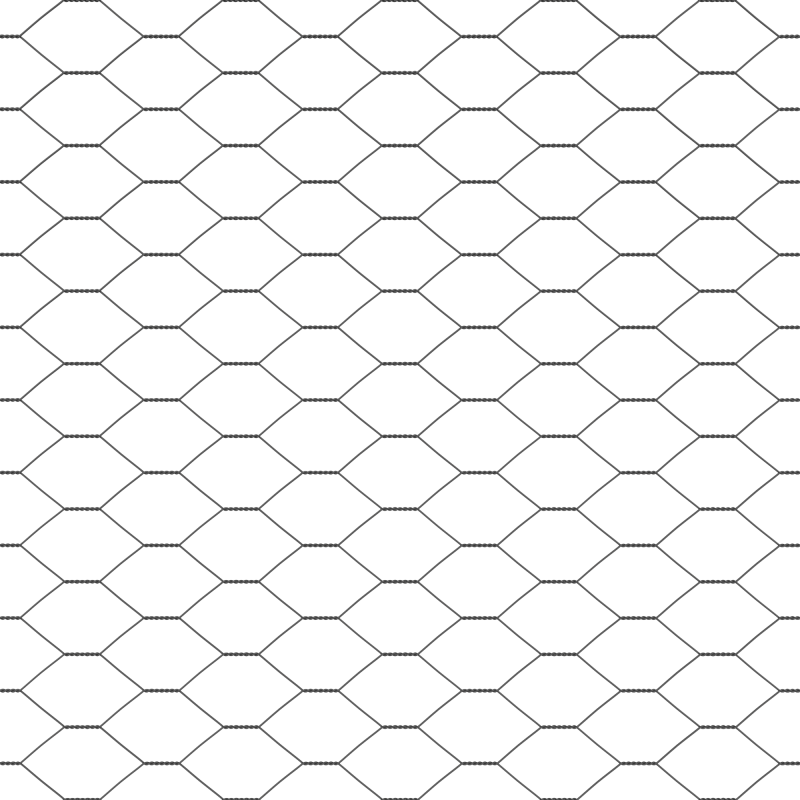 Hexagonzaun Grau 0,8x50 m Stahl