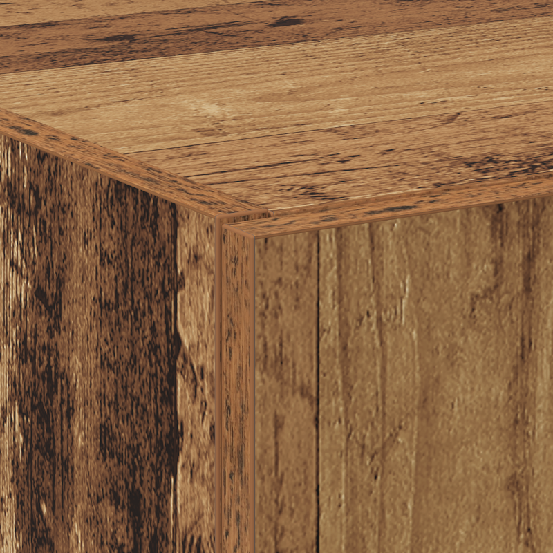 Aktenschrank Set aus 2 Altholz Massiv recyceltes Holz