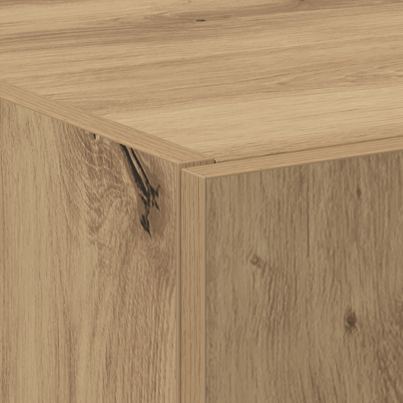 Büroschrank Set aus 2 Artisan Eiche Holzwerkstoff