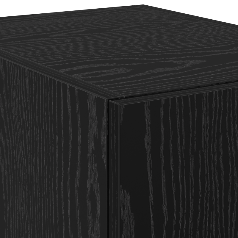 Highboard Schwarz Eiche 30x42.5x185 cm Spanplatte