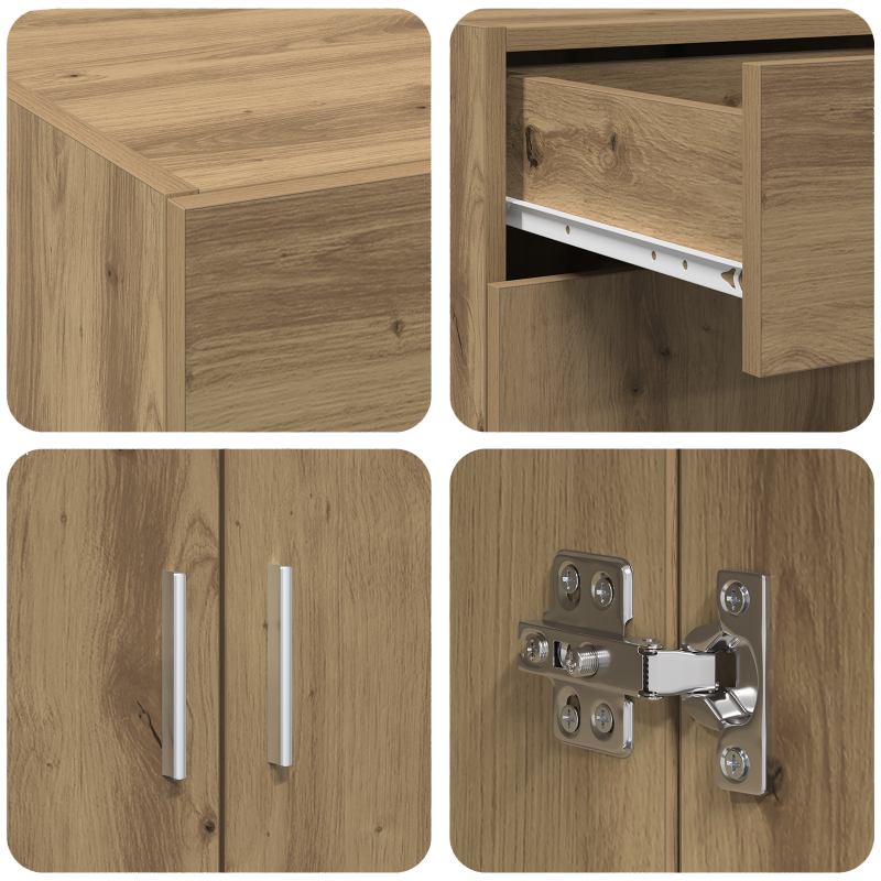 Stauraum Schrank Artisan Eiche 80x42.5x93.5 cm Holzwerkstoff