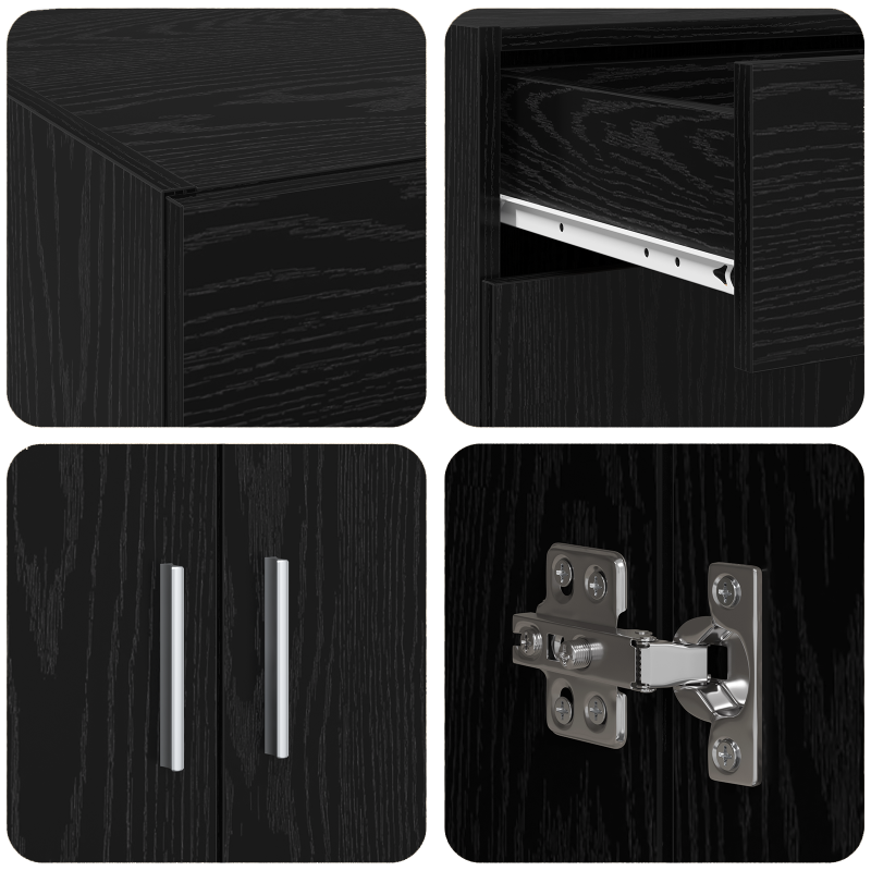 Aufbewahrungsschrank Schwarze Eiche 80x42,5x93,5 cm Holzwerkstoff