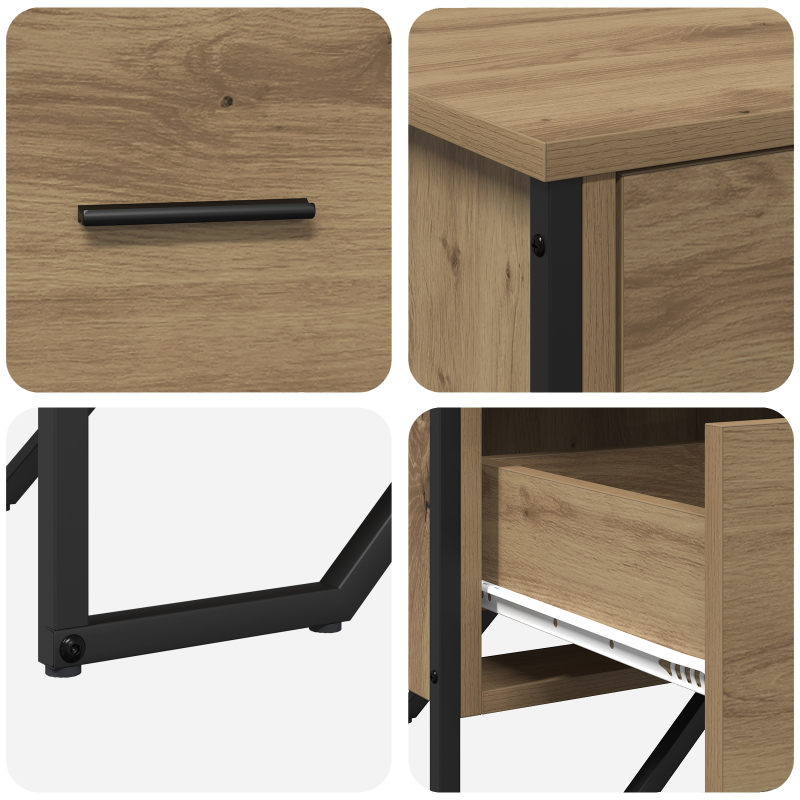 Kommode Artisan Eiche 91x35.5x74.5 cm Furnier
