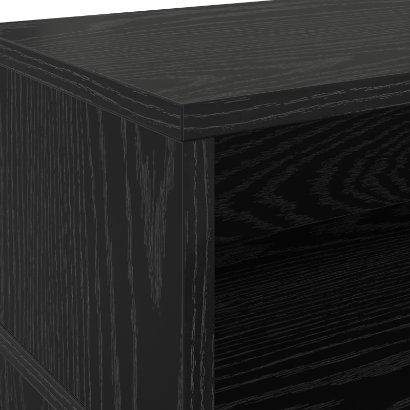 Schreibtisch Schwarz-Eiche 130x130x91 cm Holzwerkstoff
