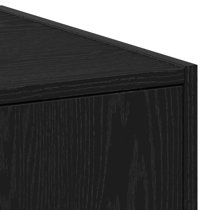Apotheker Schrank Schwarz Eiche 40x41x174.5 cm Spanplatte