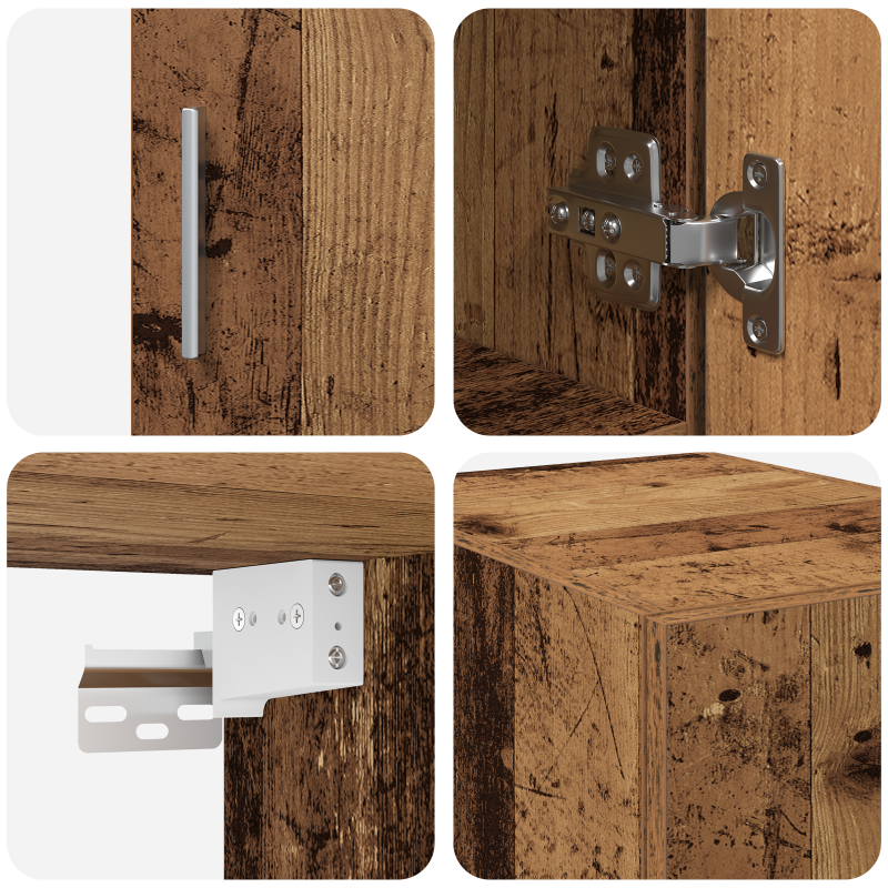 Slim Storage Cabinet Altes Holz 30x42.5x225 cm Ingenieurholz