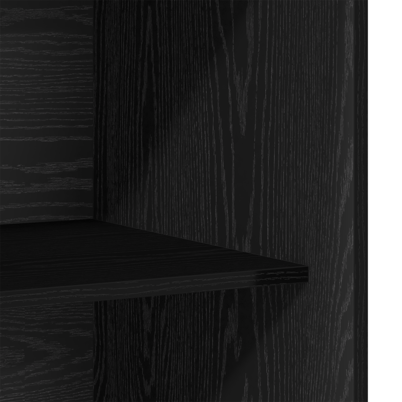 Kleiderschrank Schwarze Eiche Set aus 2 Schwarze Eiche Spanplatte