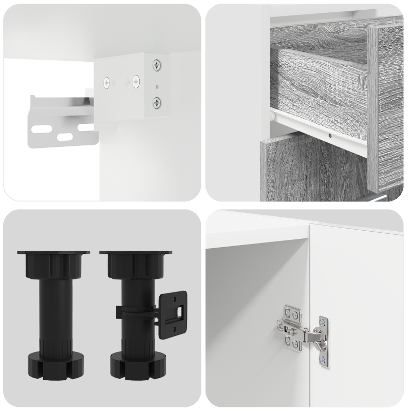 9-teiliges Garten-Sofaset mit Kissen Grau Poly Rattan