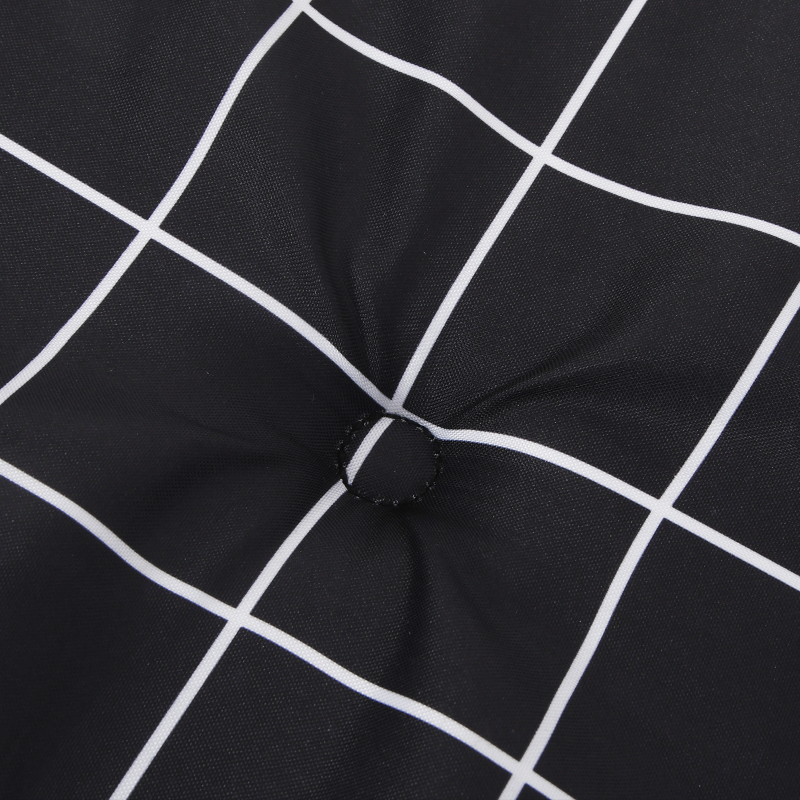 Gartenbankkissen - Karomuster in Schwarz - 180 x 50 x 4 cm - Oxford-Gewebe