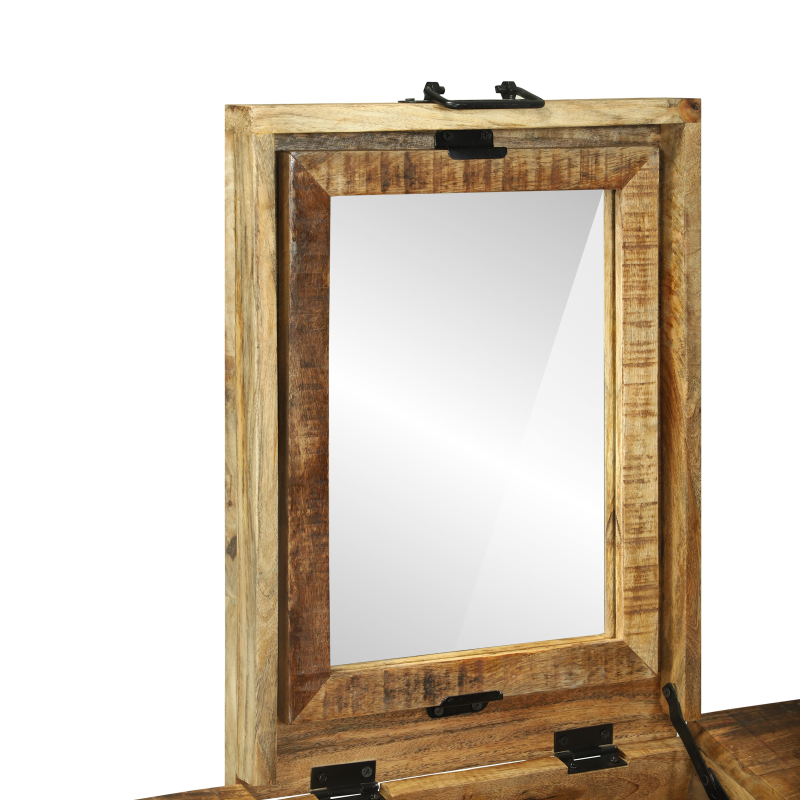Schminktisch 90x50x75 cm Massivholz Mango