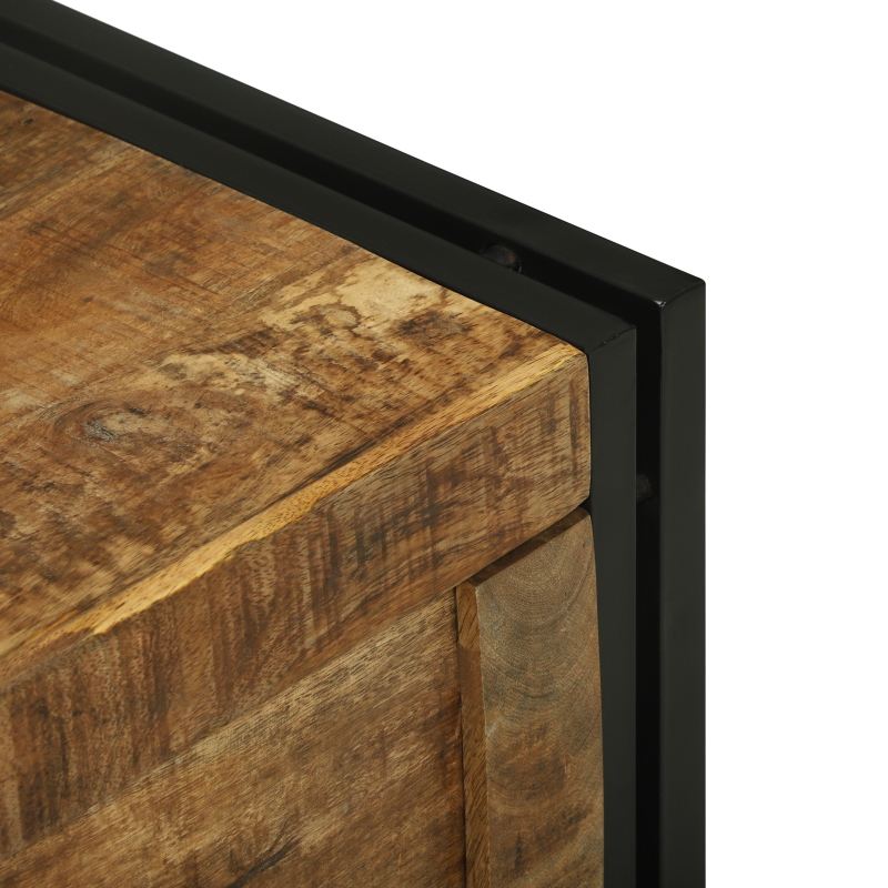 Aufbewahrungskiste 60x40x41 cm aus rauem Mango-Holz