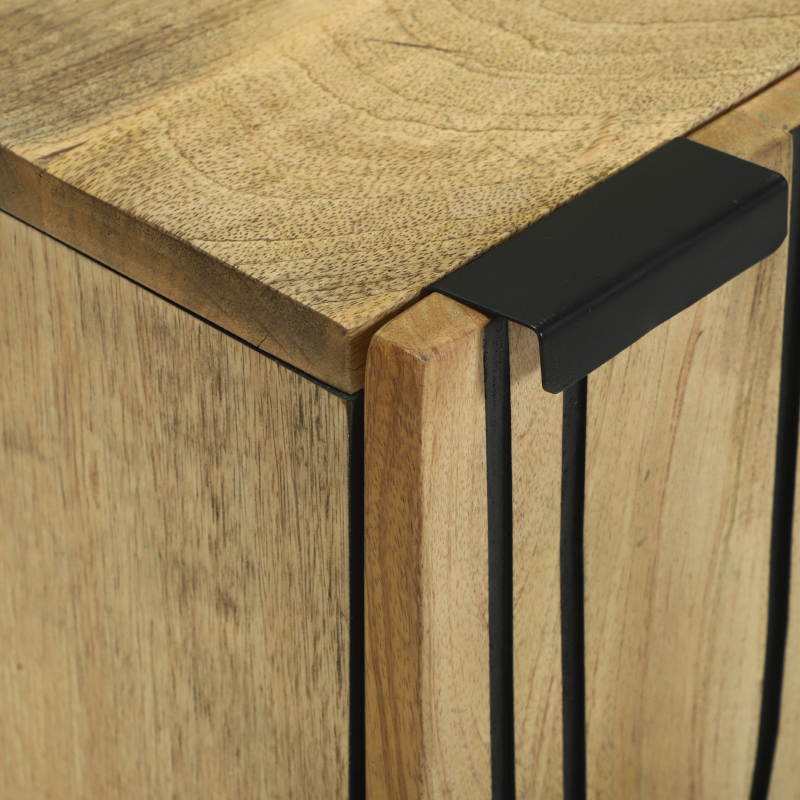 Badezimmerschrank 38x33.5x48 cm Massivholz Mango & Holzwerkstoffe