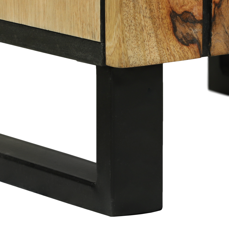 Badezimmerschrank 38x33.5x160 cm Massivholz Mango