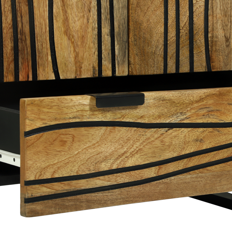 Highboard 60x33.5x100 cm Massivholz Mango
