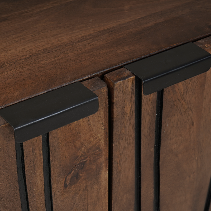 Highboard 60x33.5x100 cm Massivholz Mango