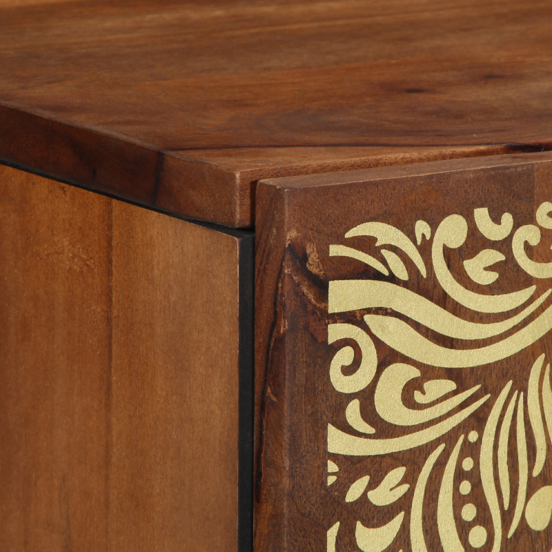 Badezimmer Wandregal 38x33x48 cm Massivholz Mango