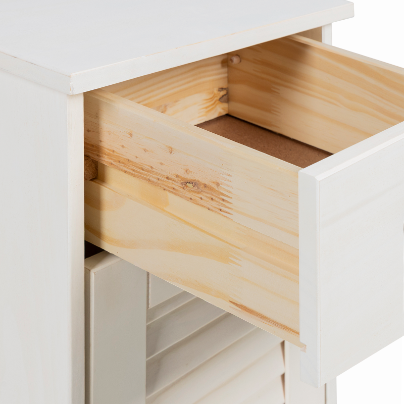 Badezimmer Schrank VIGO mit Schublade 37x34x80 cm Massivholz Kiefer